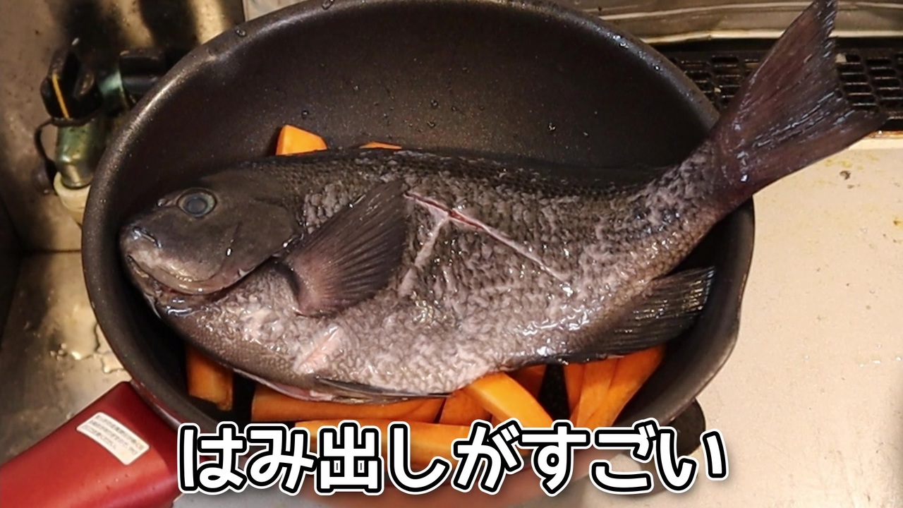 にんじんとメジナ クロ グレ の煮付け ニコニコ動画