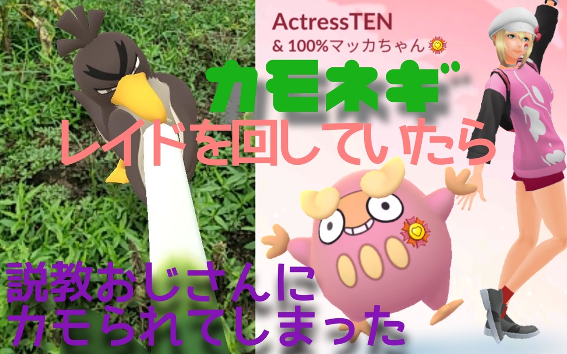 ポケモンgo カモネギのレイドを回していたら説教おじさんにカモられた ニコニコ動画