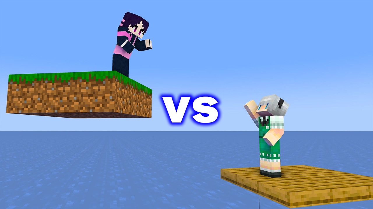 マイクラ スカイブロックｖｓいかだサバイバル 勝つのはどっち ゆっくり実況 マインクラフト Minecraft まいくら ニコニコ動画