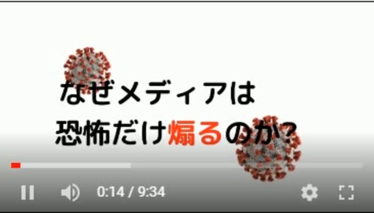 なぜメディアは 恐怖だけ煽るのか ニコニコ動画