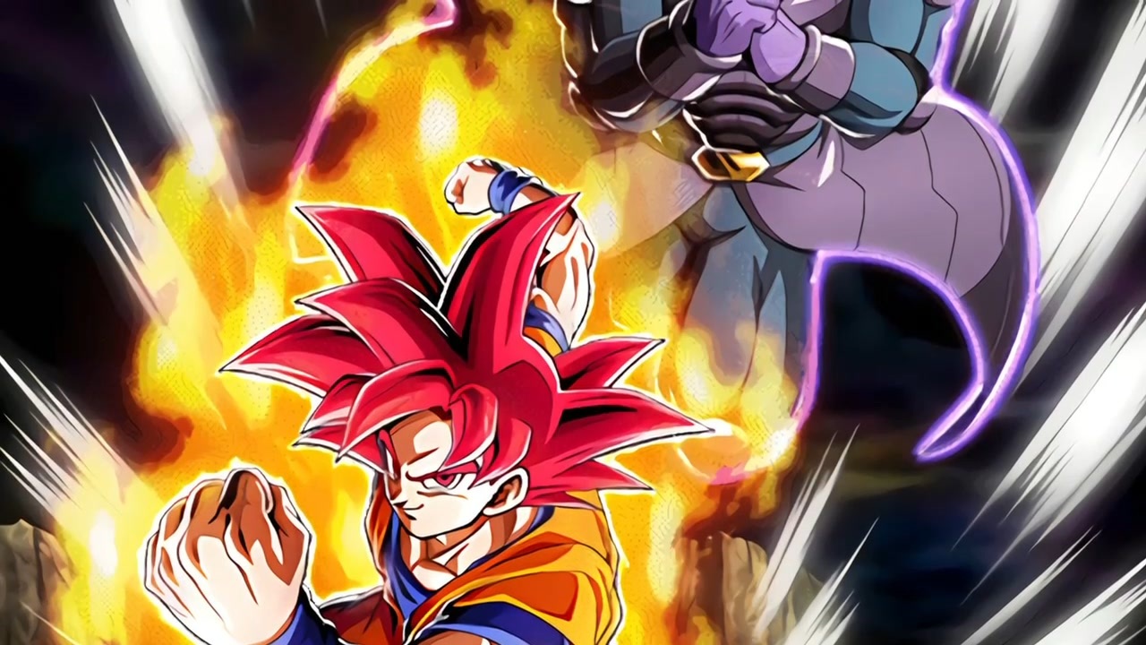 ドッカンバトル 超絶高速バトル勃発 ヒット 超サイヤ人ゴッド孫悟空 Lr バトルモーション 新bgm ニコニコ動画