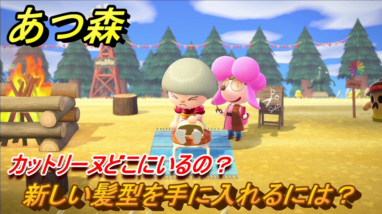 あつまれどうぶつの森 新しい髪型を手に入れるには カットリーヌはどこにいるの 最新アプデ情報 あつ森 ニコニコ動画