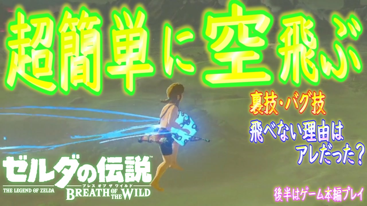 Rta勢も驚愕 新バグ技 Blss を超解りやすく解説 今まで出来なかった方必見 ゼルダの伝説ブレスオブザワイルド Bow Lift Smuggling Slide 1 ニコニコ動画