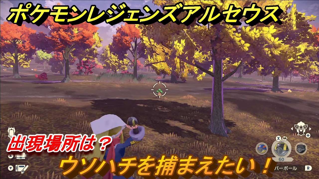 ポケモンレジェンズ アルセウス ウソハチを捕まえたい 出現場所は ２９５ Pokemon Legends アルセウス ニコニコ動画