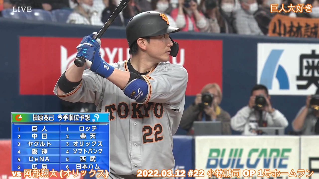 22 巨人 ジャイアンツ オープン戦ホームラン集 ウィーラー 岡本 丸 中田 大城 Kobayashi ニコニコ動画