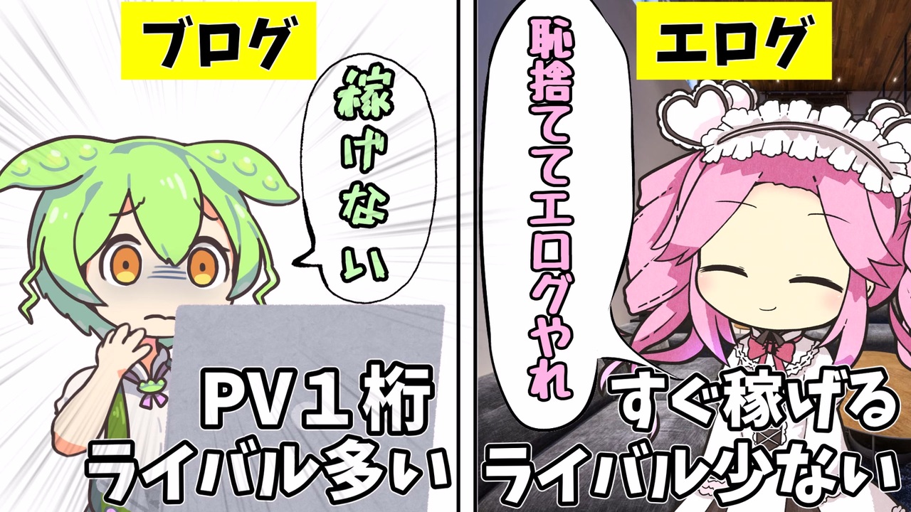 エログとブログを比較してみた結果www - ニコニコ動画