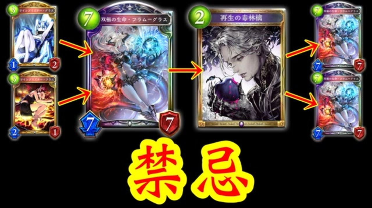 禁忌 おいみんな 思い出せ シャドバはバカゲーだぞ フラムとグラスを融合してから破壊してフラムとグラスに戻そうとしたらフラム グラスが増えてotkできたぞ Shadowverse シャドウバース ニコニコ動画