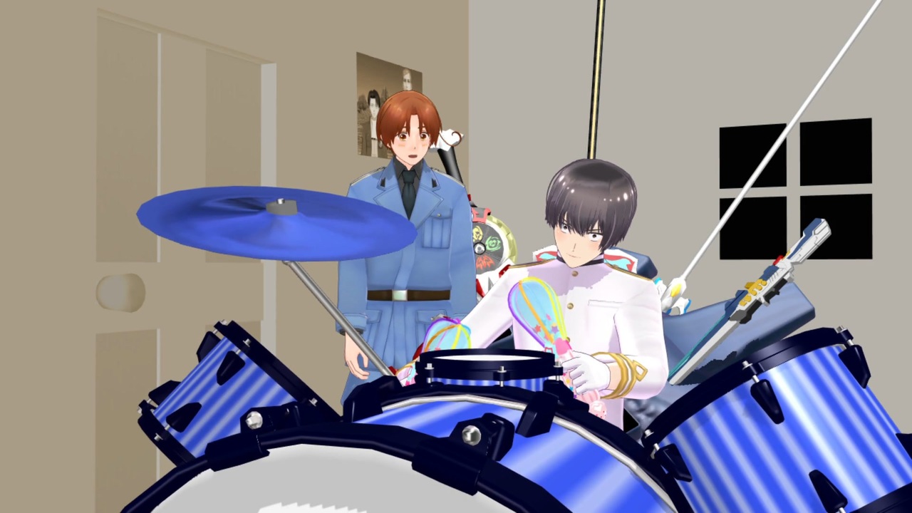 【超MMD!2022春桜】楽しいドラム演奏 リターンズ【MMDルーキーズフェスタ】 - ニコニコ動画