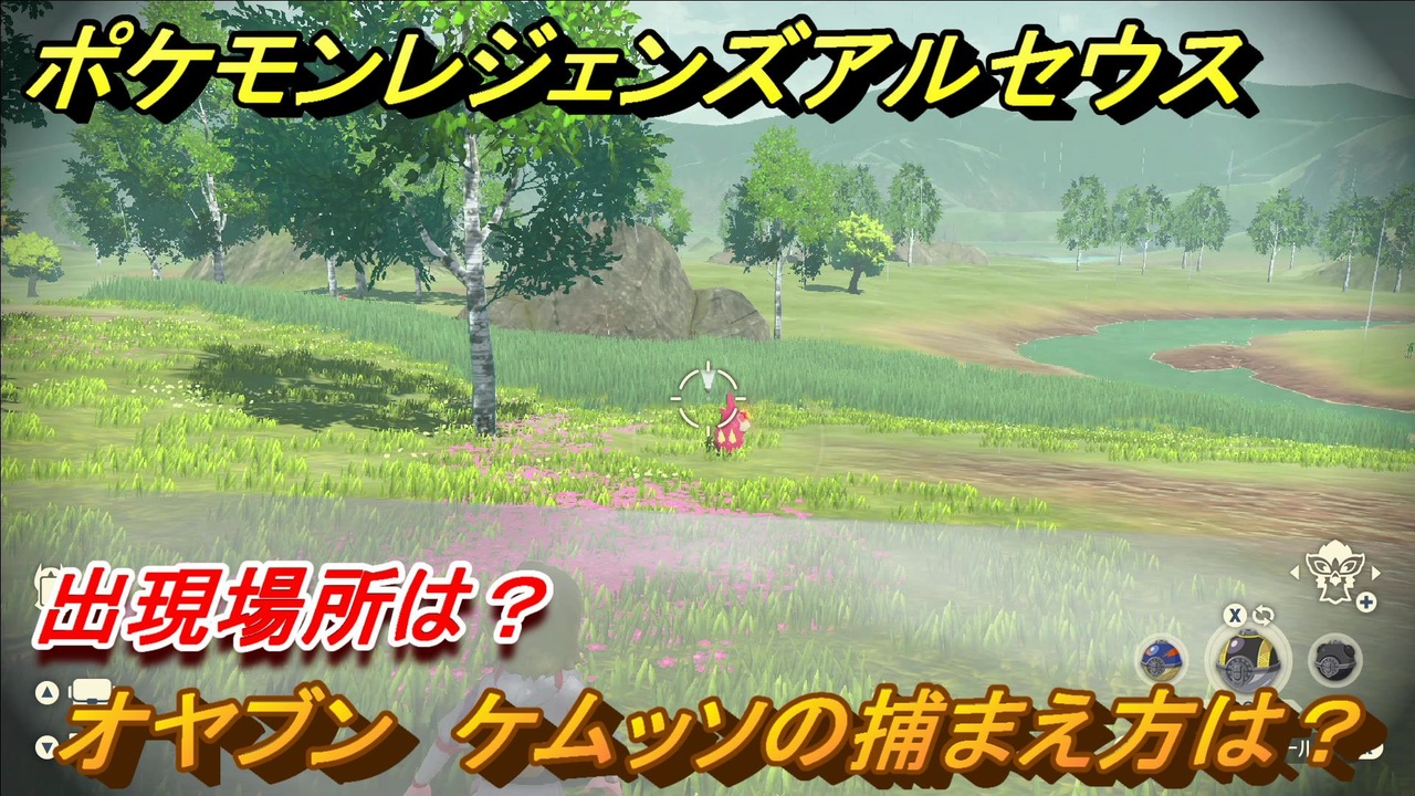 ポケモンレジェンズ アルセウス オヤブン ケムッソの捕まえ方は 出現場所は ５７２ Pokemon Legends アルセウス ニコニコ動画