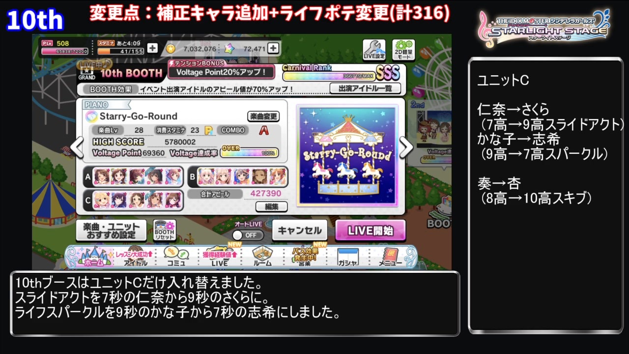 デレステ Live Carnival Sss最終編成 スコア紹介 22年5月 Voiceroid解説 ニコニコ動画
