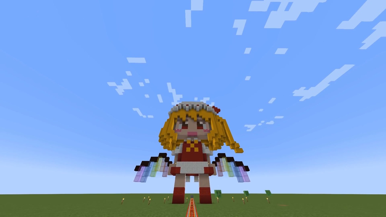 Minecraft 東方紅魔郷キャラをマイクラで並べてみた ニコニコ動画
