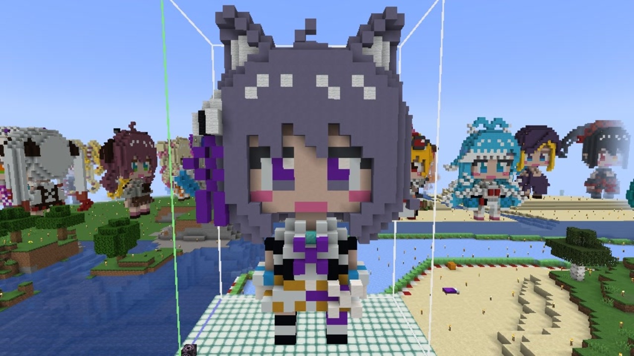 Minecraft Hololive 猫又おかゆ アイドル衣装ver の作り方 ニコニコ動画