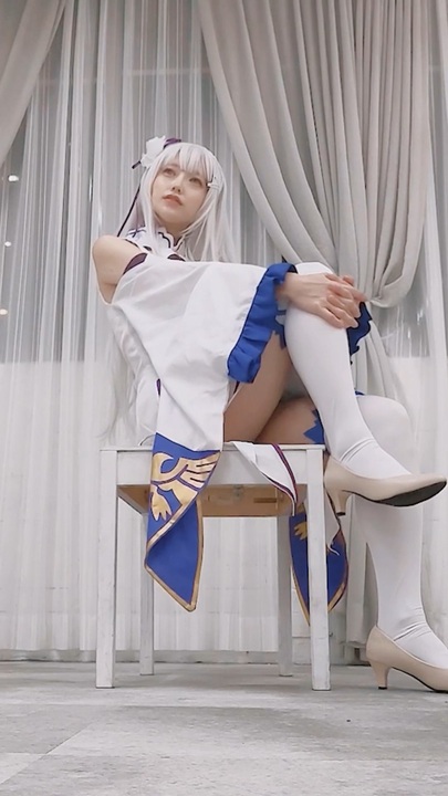 潤うるう　パンチラjs パンツ　まるみえ EMTS！エミリアたん好き！【潤うるうのアニメコスプレ撮影風景 BOOTHサンプル】 [Uruu Cosplay Shooting  Scenery]【音声なし】 - ニコニコ動画