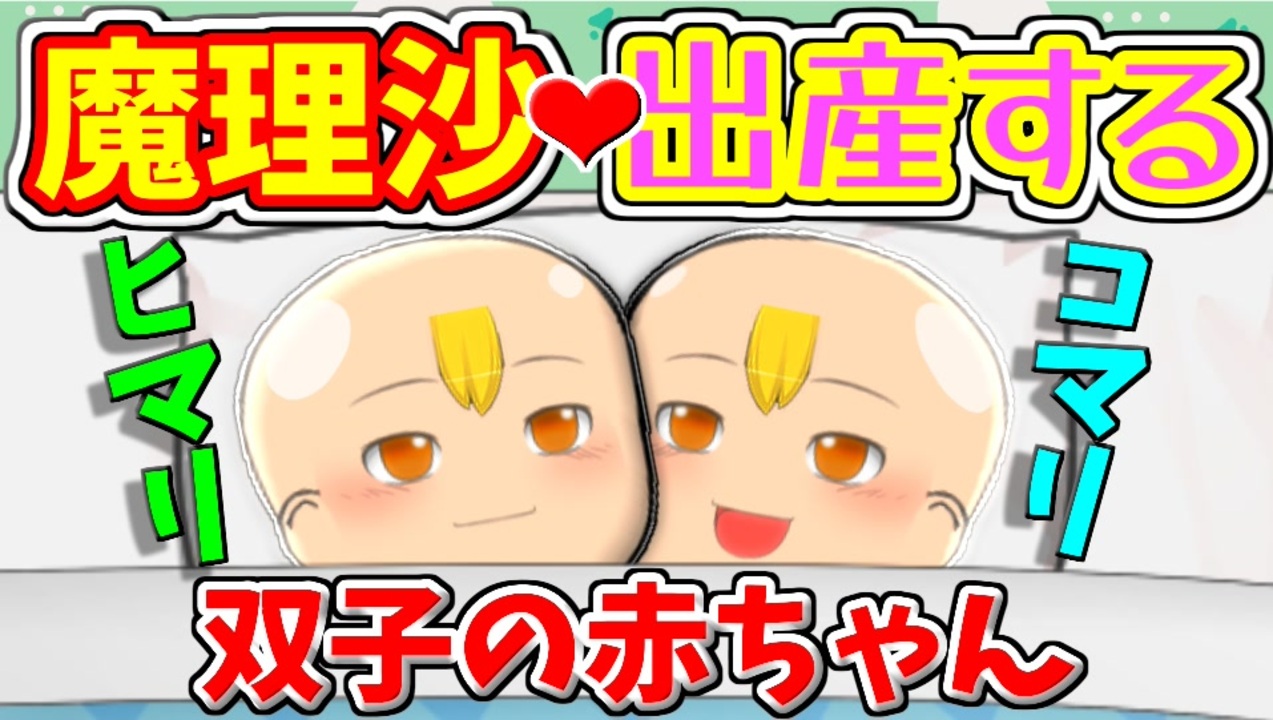 魔理沙出産 双子の赤ちゃん誕生 魔理沙 お母さんになる 夫は意外なアイツ ゆっくり茶番 ニコニコ動画