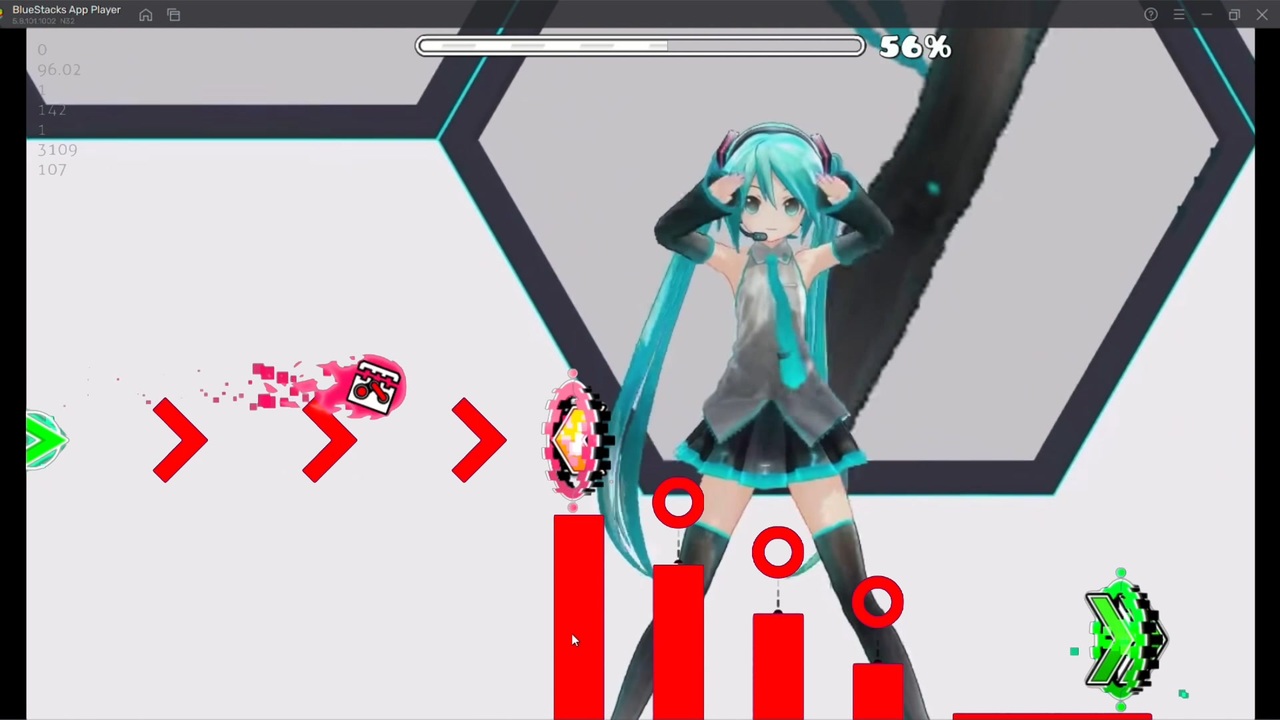 初音ミクがGeometryDashに出会ったらキャラメルダンセン / If Hatsune Miku met Geometry Dash