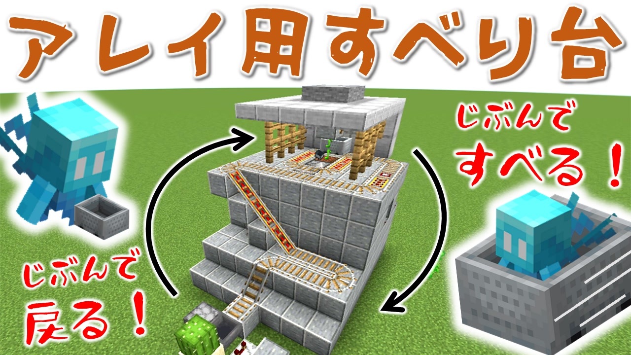 Java版マイクラ 自主性の高いアレイ用すべり台の作り方 ゆっくり実況 ニコニコ動画