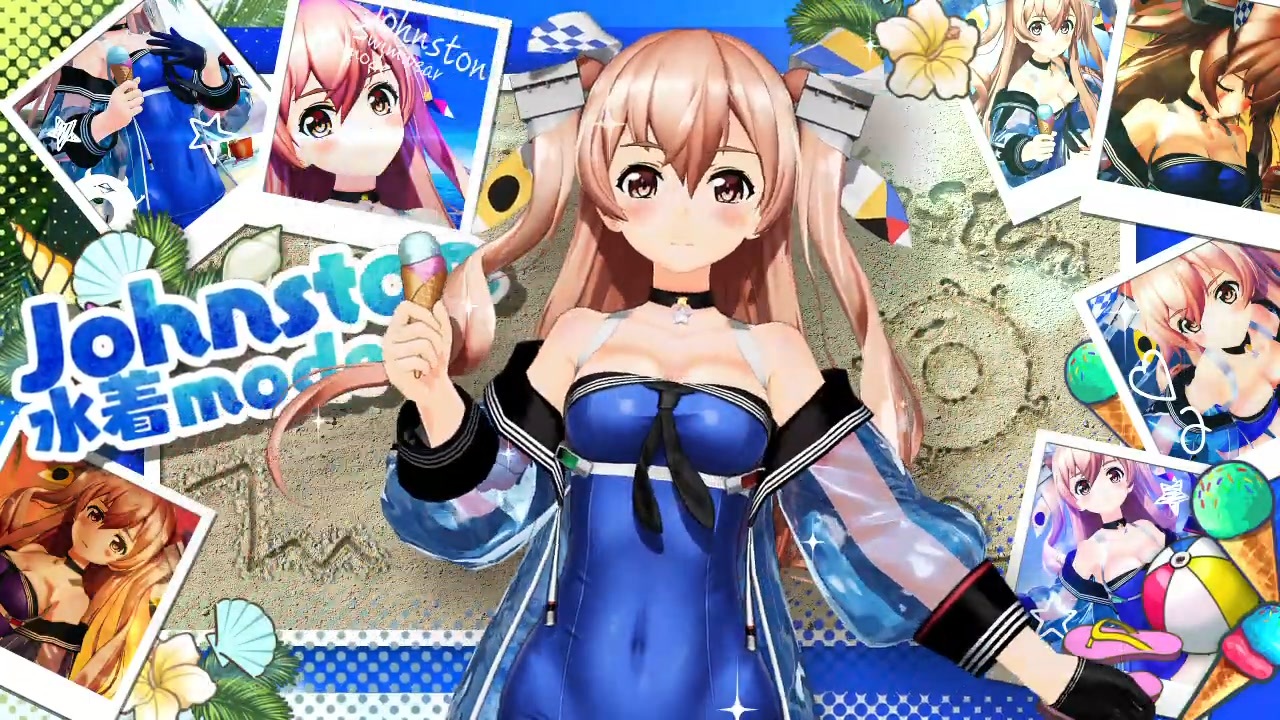 ジョンストン改 中破 水着mode 艦これアーケード 2022夏フレーム 