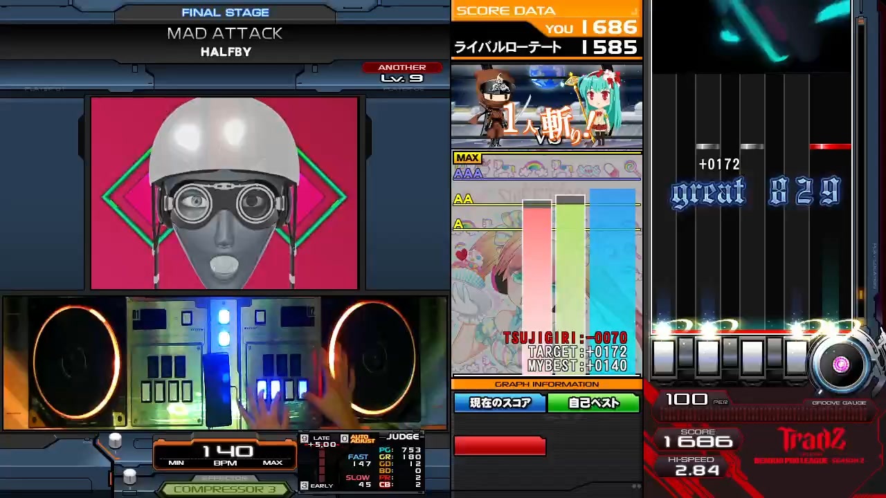 【beatmaniaIIDX】MAD ATTACK(SPA) - ニコニコ動画