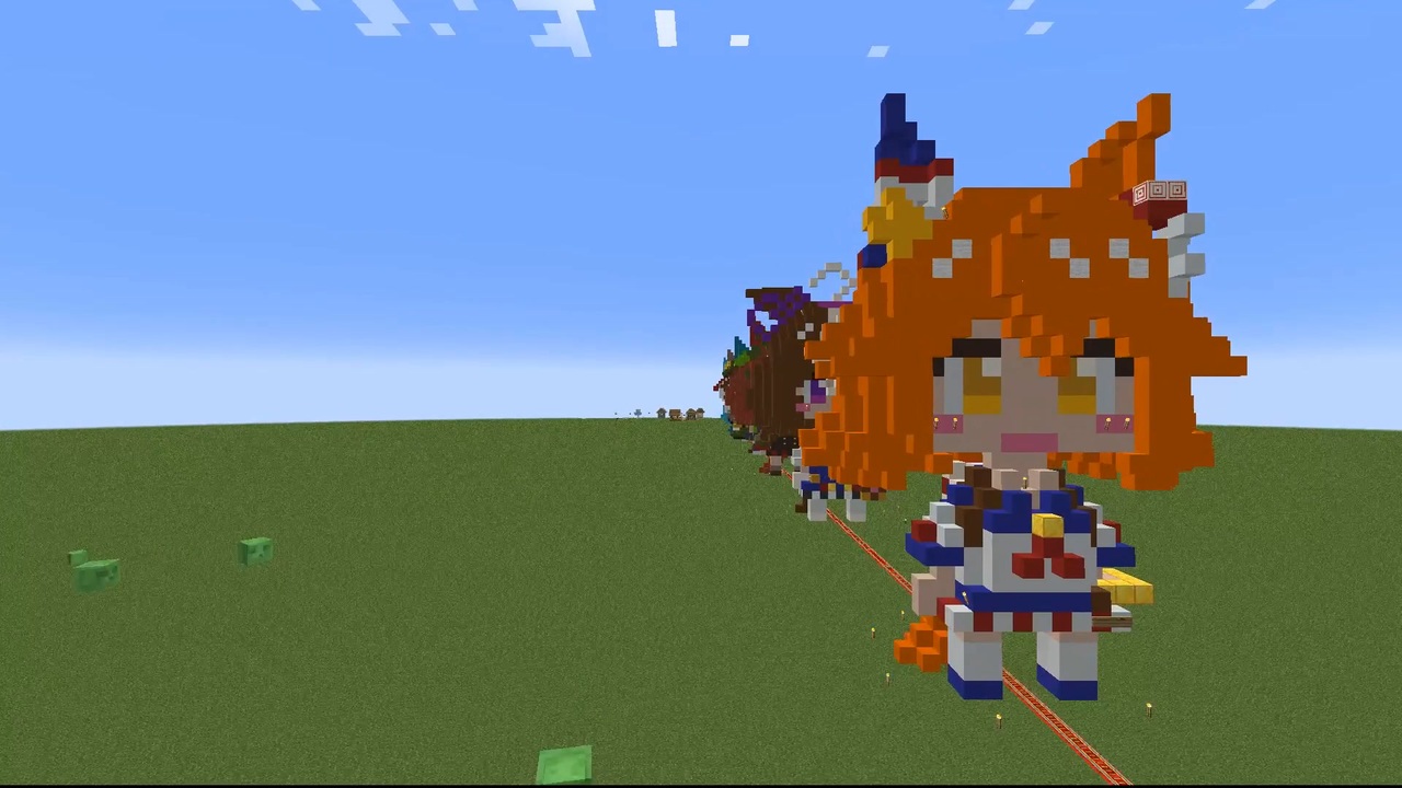 【Minecraft】 作ったウマ娘キャラをマイクラで並べてみた。 - ニコニコ動画