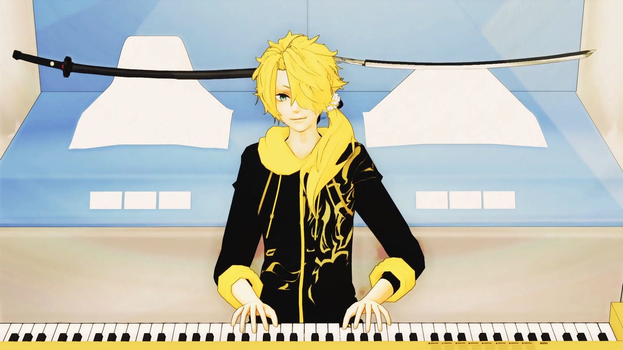 Mmd刀剣乱舞 近侍曲をピアノで演奏する獅子王 ニコニコ動画