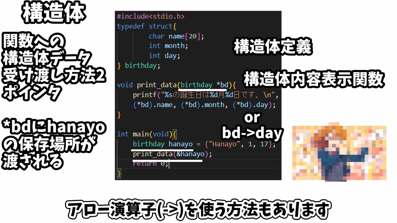 第八回「構造体&共用体&列挙体」楽しく学ぼうC言語プログラミング教室！【ゆっくり解説】 - ニコニコ動画