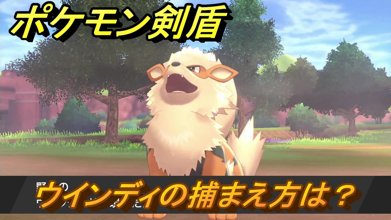 ポケモン剣盾 ウインディを捕まえる方法 オススメの場所は 天気は ポケモン図鑑コンプへの道 最新版 ポケモンソード シールド ニコニコ動画