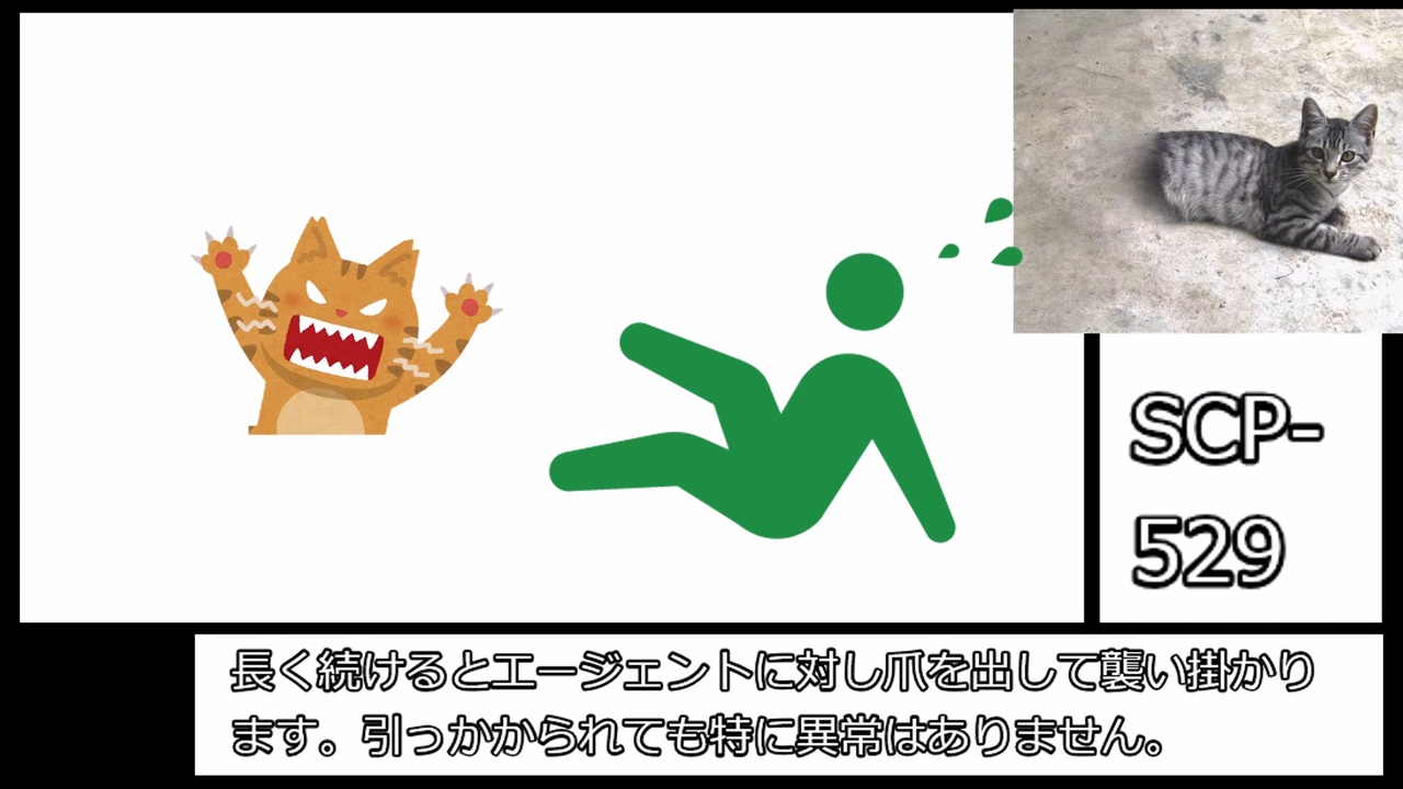 SCP-529【半身猫のジョーシー】ゆっくりピクトグラム解説 - ニコニコ動画