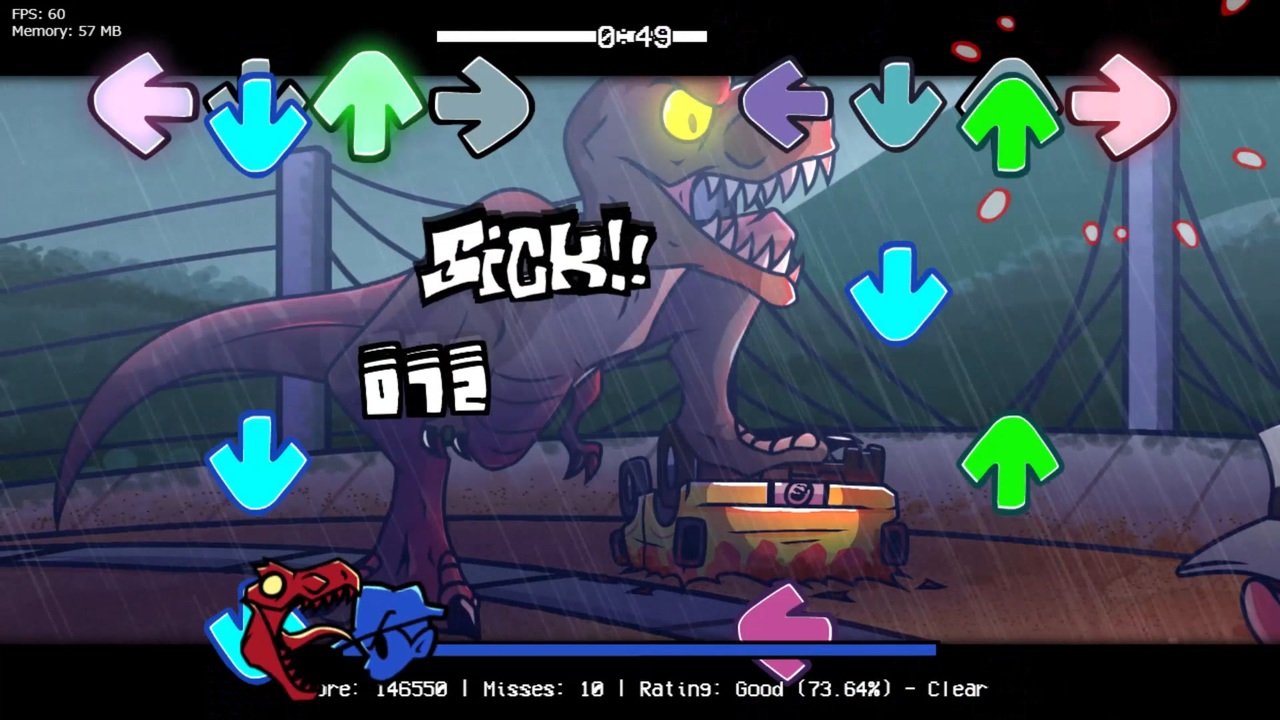 【FNF】vs Jurassic Park Trex (Break Out) ニコニコ動画