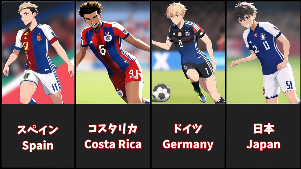 【カタールW杯】AIがイメージする世界の代表選手32選【NovelAI】 - ニコニコ動画