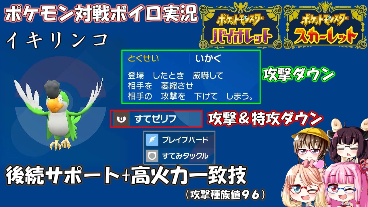 ポケモンsv 粋な立ち回り イキリンコ ボイスロイド実況 ニコニコ動画