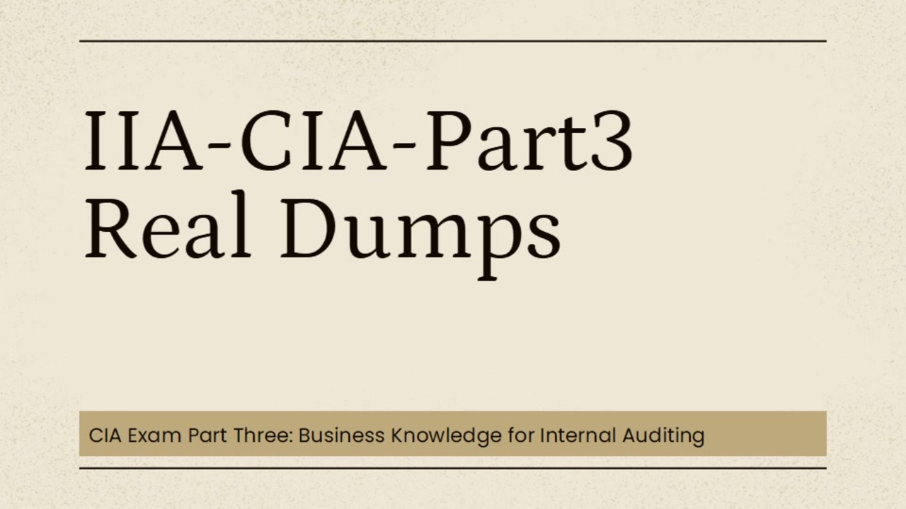 IIA-CIA-Part3 Practice Guide