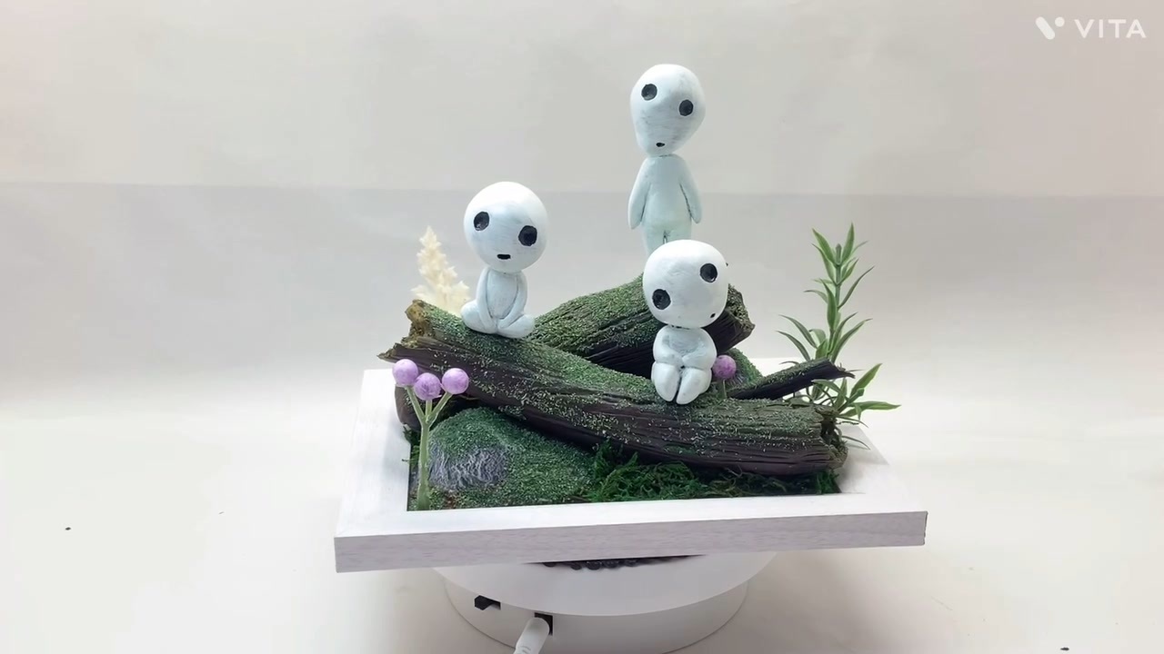 【粘土でジブリ】もののけ姫、こだまを粘土で作ってみた。I tried to make Princess Mononoke, Kodama with  clay.