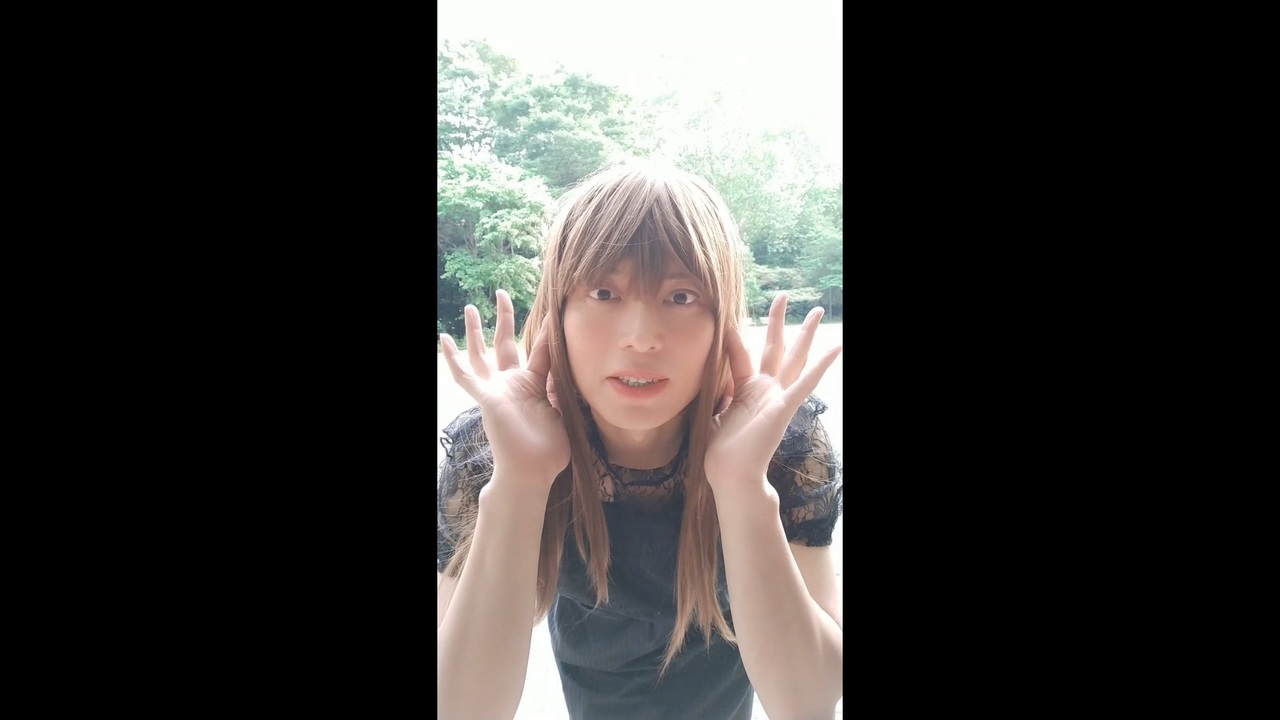 【女装】女装してみました。レースシャツ黒＋スカートのみスーツ で自撮り！コスプレ 男の娘。Crossdresser & Cosplay 女装子　dress　ドレス　ストッキング　パンスト黒スト - ニコニコ動画