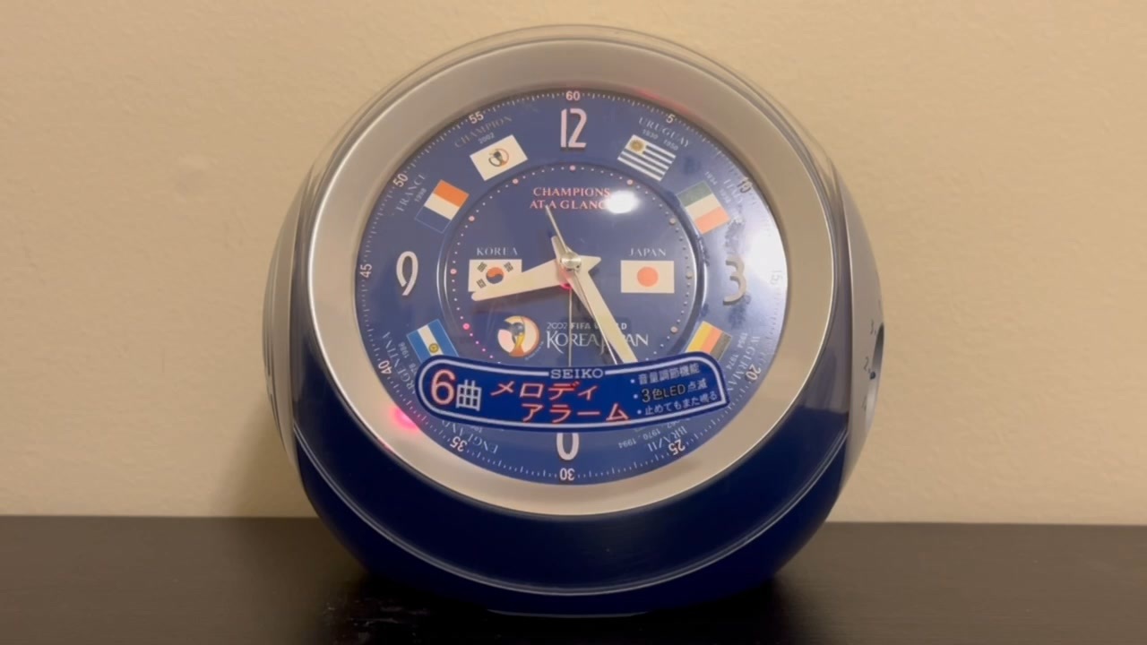 SEIKO AC364L サッカー日韓ワールドカップ記念目覚まし時計 - ニコニコ動画