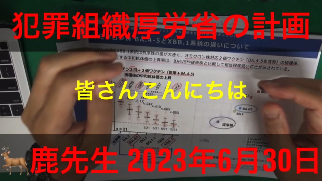 【字幕あり】鹿先生「犯罪組織厚労省の計画」@kinoshitayakuhi