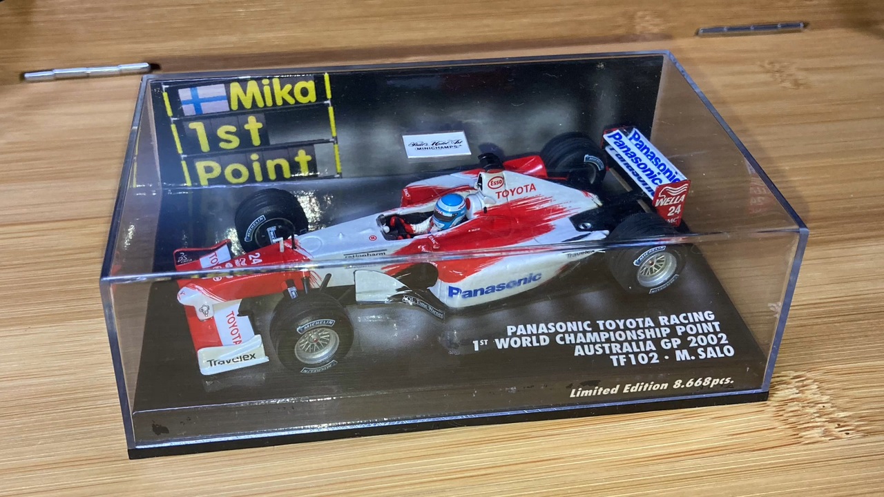 Minichamps Mika Salo PANASONIC TOYOTA RACING 2002 TF102 ミカ・サロ