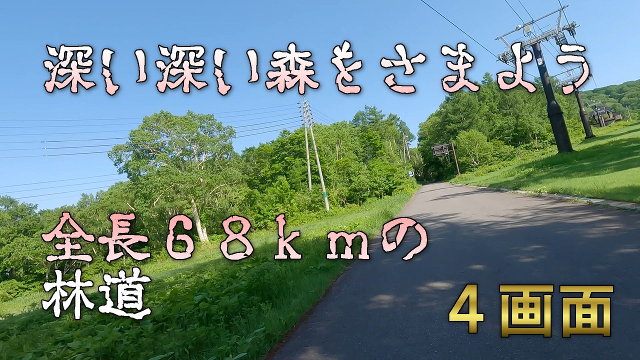 4画面バイク車載 長野県道502号奥志賀公園栄線 奥志賀林道 栄村→志賀高原 深い深い森を彷徨う68kmの林道 2倍速 その1 ニコニコ動画