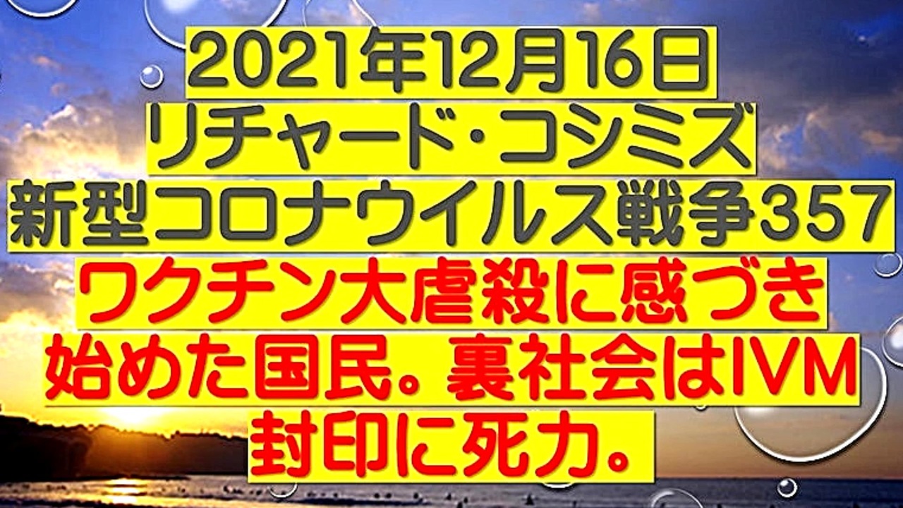 【2021年12月16日 ：「 リチャード・コシミズ『 Lecture 』（ 改良版 ）」】 ニコニコ動画