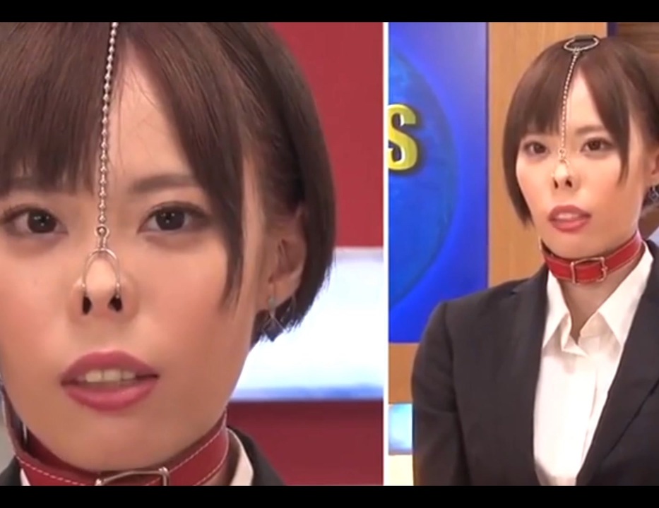 洗脳された女子アナが鼻フック姿で卑猥な原稿を読まされてしまう - ニコニコ動画