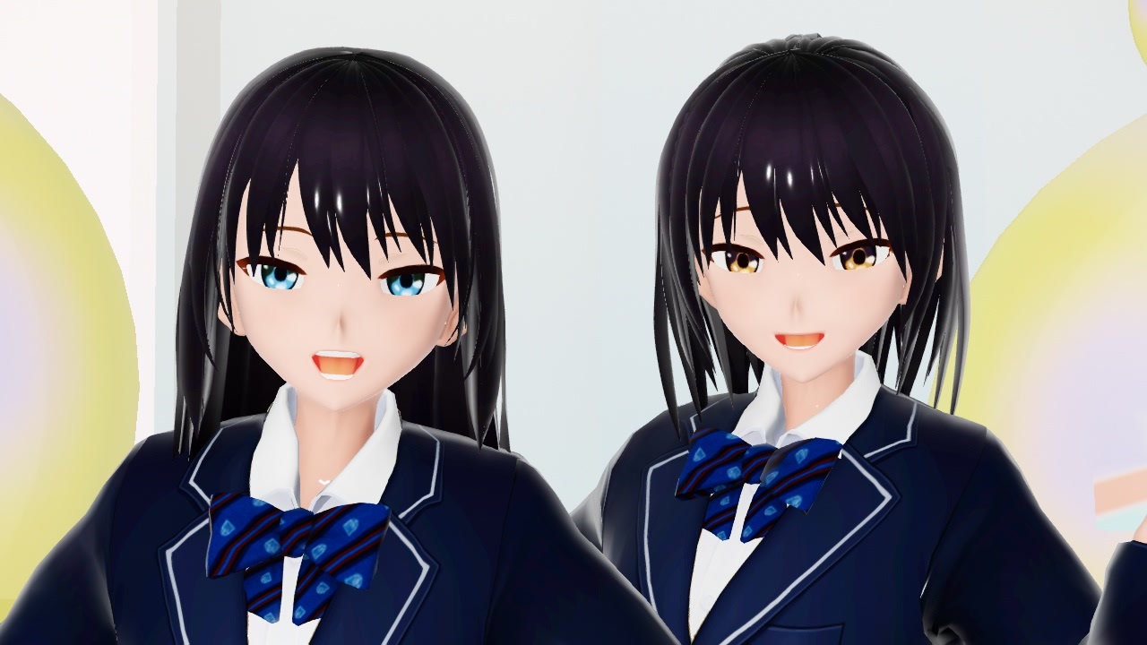 【MMDモデル更新】モブ女子高生モデル配布（きょうもハレバレ） - ニコニコ動画