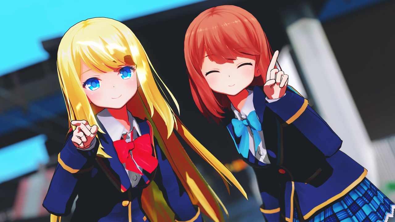 MMD) 愛包ダンスホール (ガールフレンド(仮) クロエ・ルメール＆椎名心 
