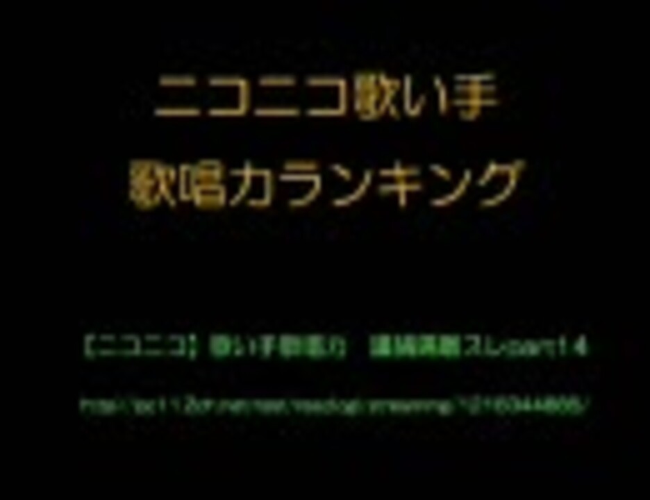 ニコニコ歌い手歌唱力ランキング 8月期 ニコニコ動画