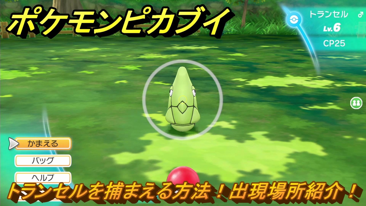 ポケモンピカブイ トランセルを捕まえる方法！出現場所紹介！図鑑コンプへの道！ 【ポケットモンスター Let's Go! ピカチュウ・イーブイ ...