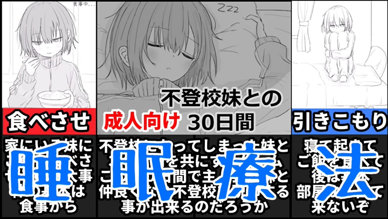 [不登校妹との30日間]起きない妹にイタズラをしよう[えちえち同人ゲーム紹介茜ちゃん#4] - ニコニコ動画