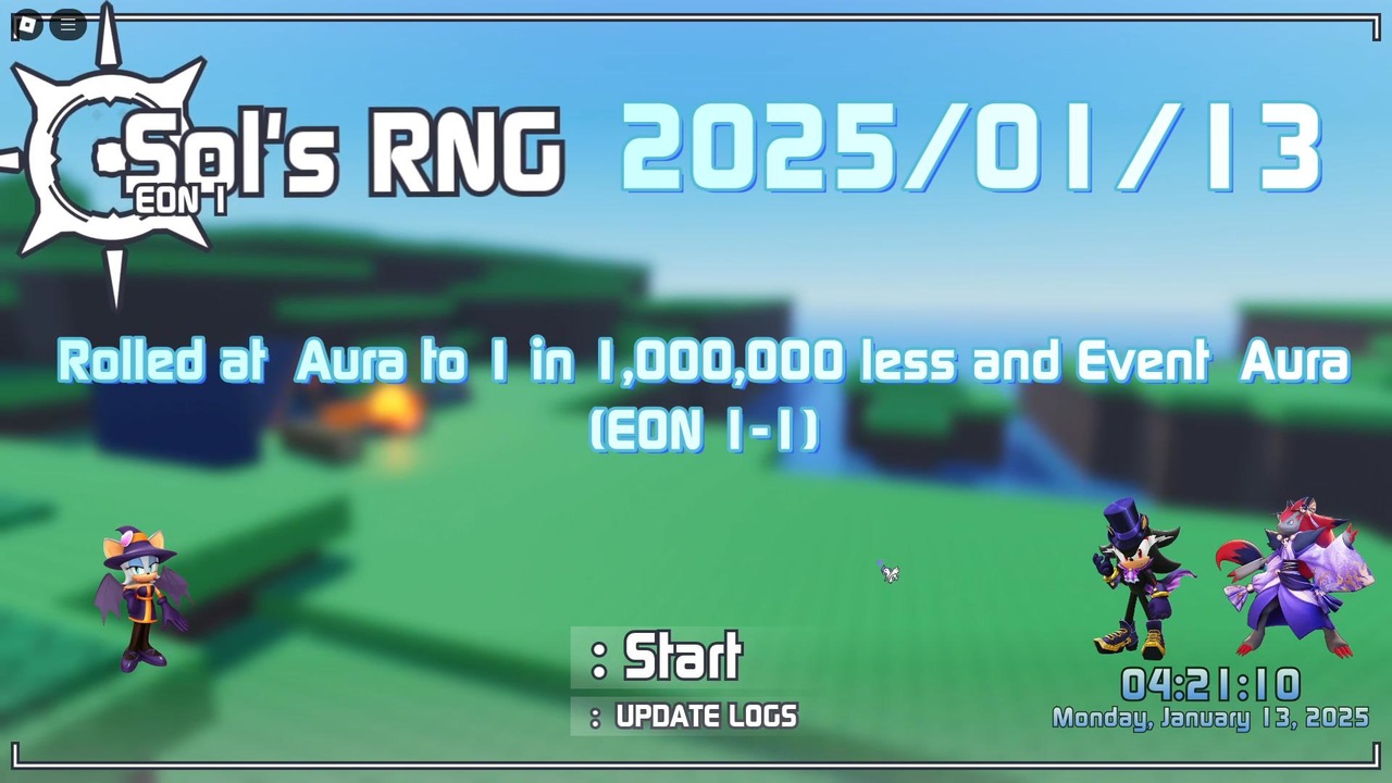 【Sol's RNG / ソルのRNG】 Rolled at Aura to 1 in 1,000,000 less and Event ...