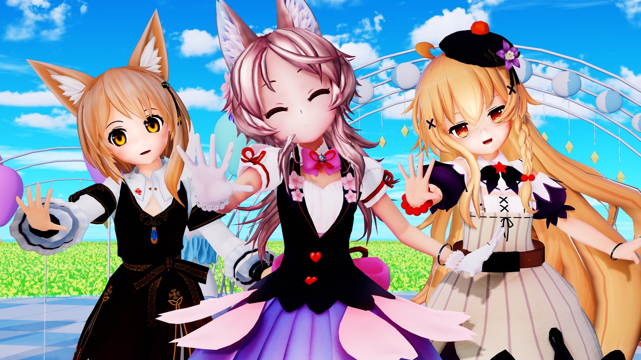 【MMD】3人で『コミュニケーション/Comunication』桜花ミコちゃん&ユノアさん&クコちゃん - ニコニコ動画