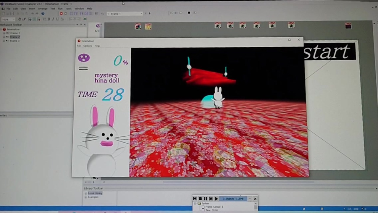 clickteam fusion 2.5 firefly 『 未知とのひな祭り』～original game making - ニコニコ動画