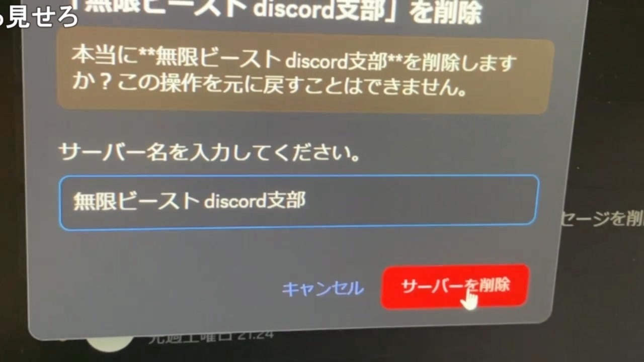 【無限】ディスコ削除の瞬間