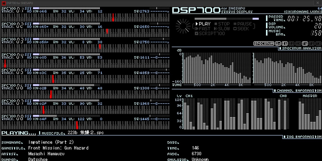 黒猫SPC700で聴く SFC フロントミッションガンハザード 浜渦正志氏の4曲のみ - ニコニコ動画