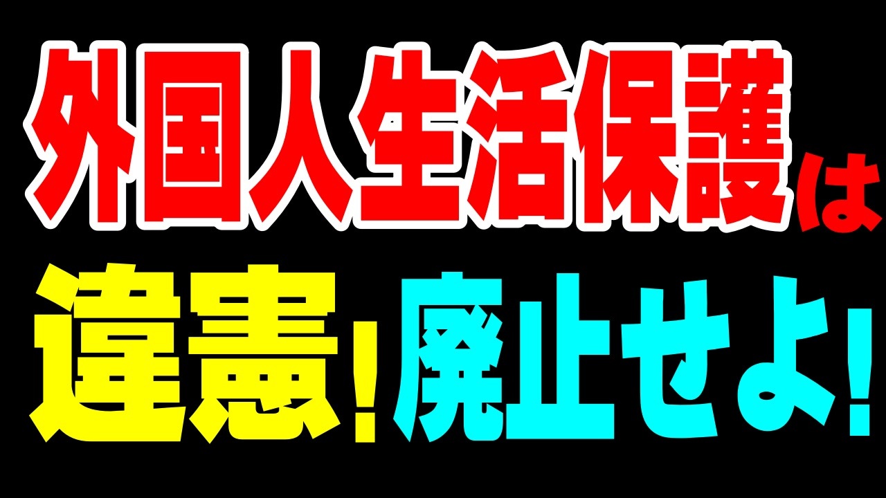 2025.03.16 外国人生活保護は違憲だ。廃止せよ！